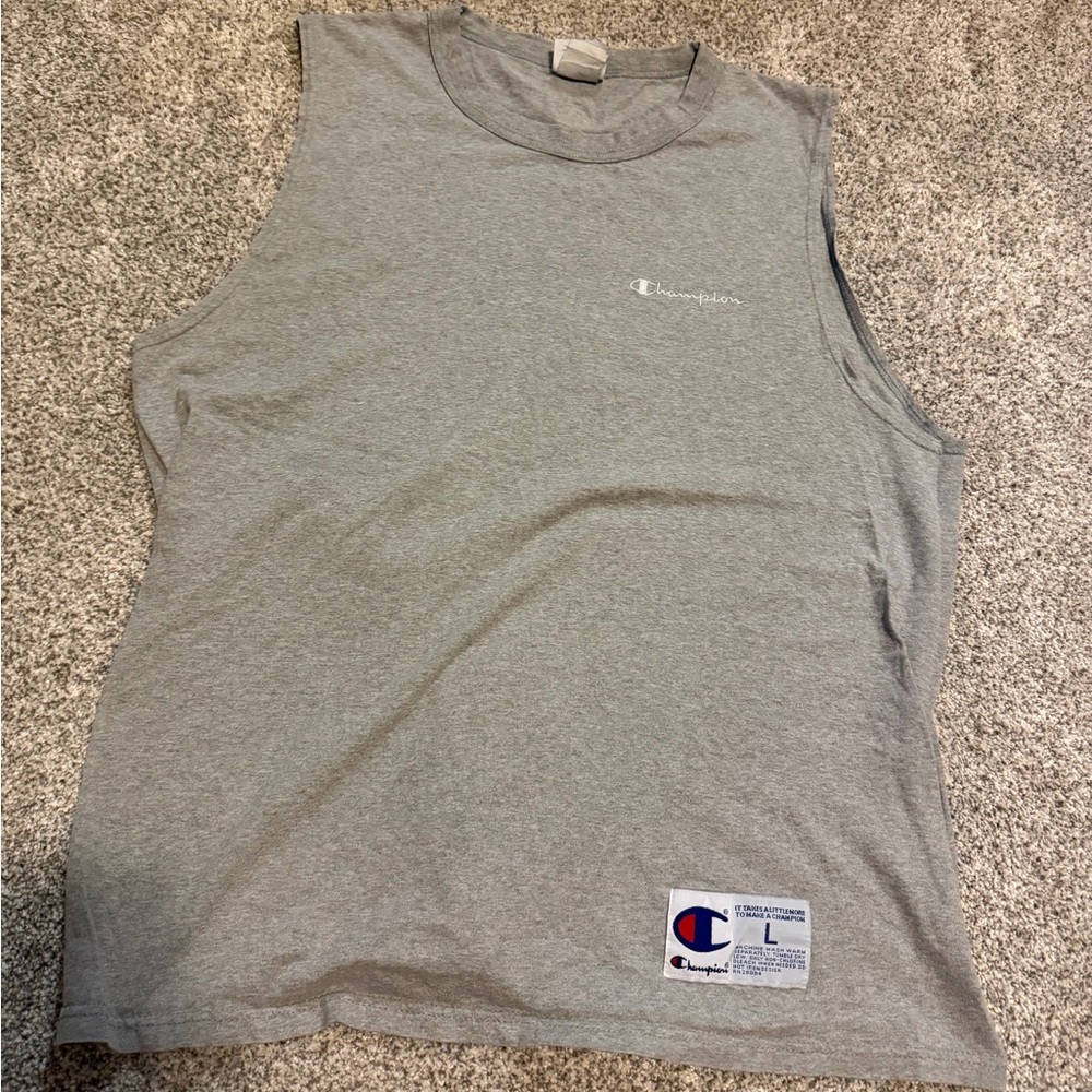 Size L Champion Heather Gray Tank Top